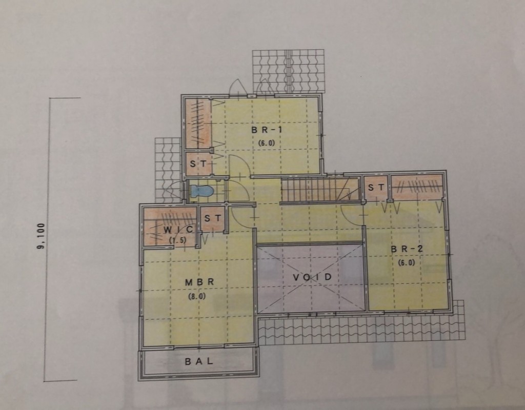 自宅間取り　2階